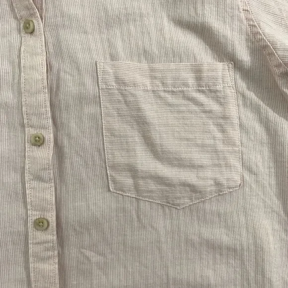 Abercrombie & Fitch Top Button Up Boyfriend Size XL Long Sleeve Pink Soft Cotton - Picture 3 of 16